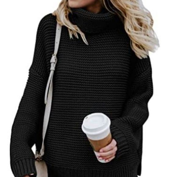 Asvivid Womens Turtleneck Long Sleeve Sweater Tops